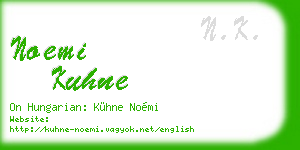 noemi kuhne business card